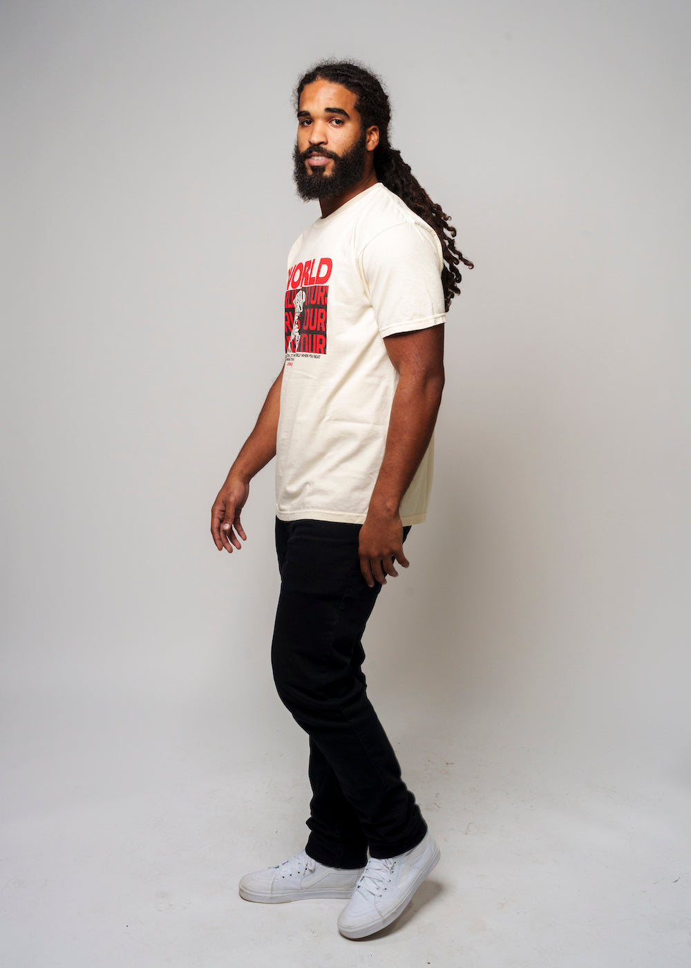 "World is Yours" Cream Tee