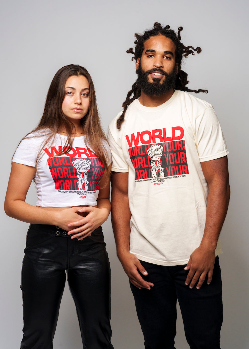 "World is Yours" Cream Tee
