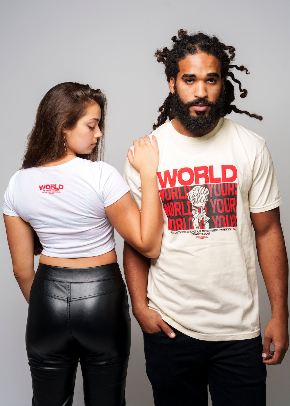"World is Yours" Cream Tee