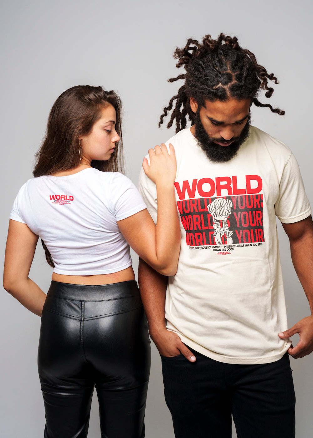 "World is Yours" Cream Tee